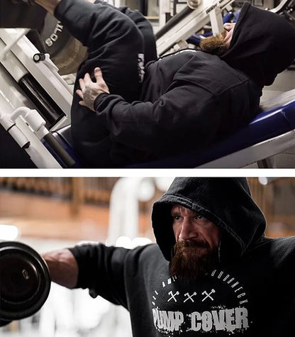 Autumn And Winter Men's Gym Wool Pullovers Fitness Sweatshirts Men Fleece Hoodies Stringer Bodybuilding Fitness Casual Coat