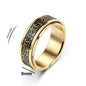 Viking Celtic Knot Rune Rings For Men Rotating Stainless Steel Anti Stress Anxiety Relife Spinning Ring Anillo Antiestres