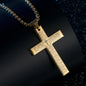 HNSP Cross Chain Necklace Stainless Steel Pendant For Men Catholic Religious Jewelry Accessories